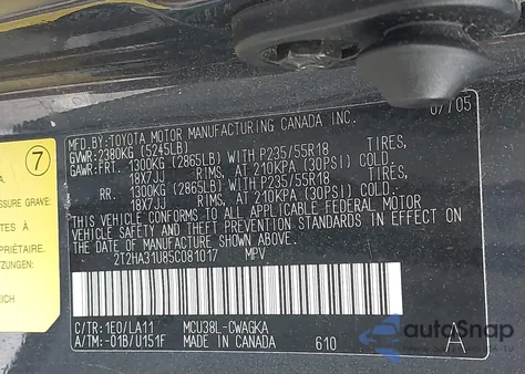 2005 Lexus Rx 330 from USA, damaged, VIN 2T2HA31U85C081017